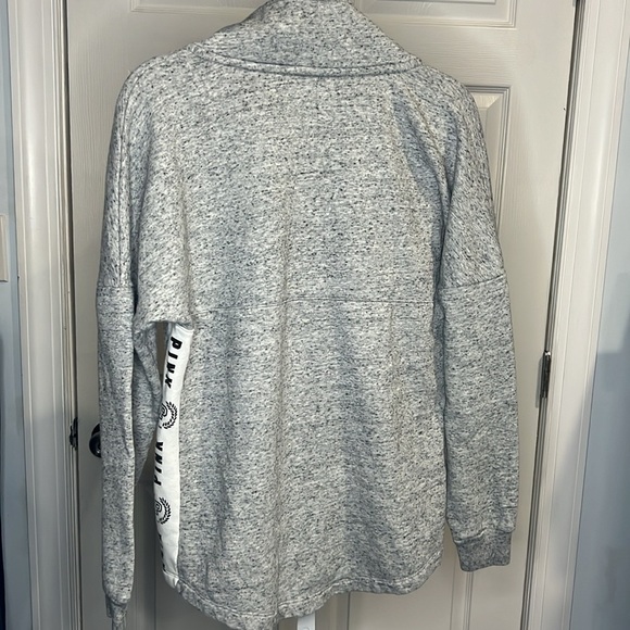 Victoria Secret Pink Women’s Pullover - 1/4 Zip Sweater Gray - Size Small - Picture 8 of 8